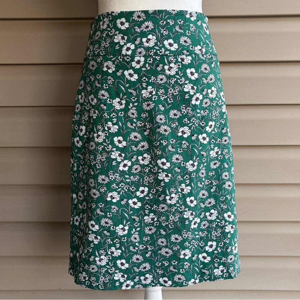 •Margaret M• Floral Knee-Length Pull-On Pencil Skirt - Size Large - Picture 1 of 9